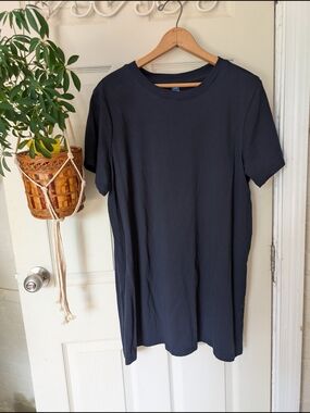 NWOT Old Navy Blue Tshirt Dress Petite L